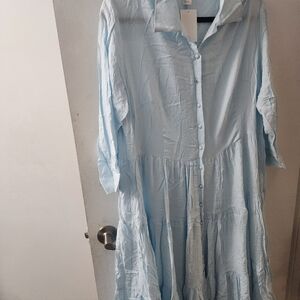 NWT  DRESS SIZE 16 BUTTON FRONT 3/4 SLEEVE BY H&M